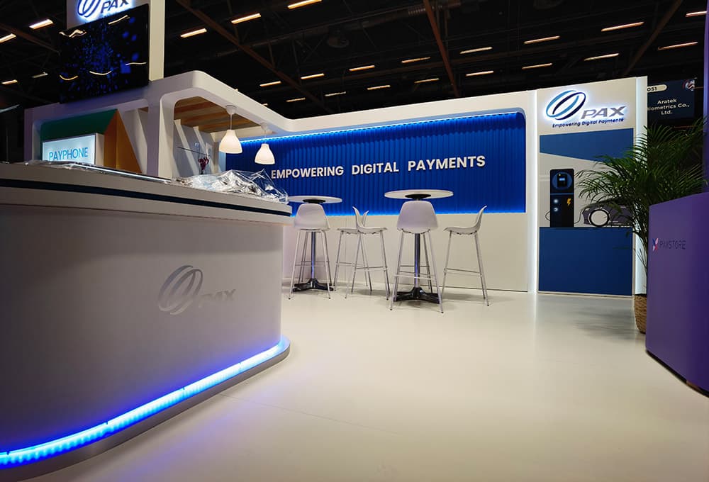 Stand PAX : détail d'agencement