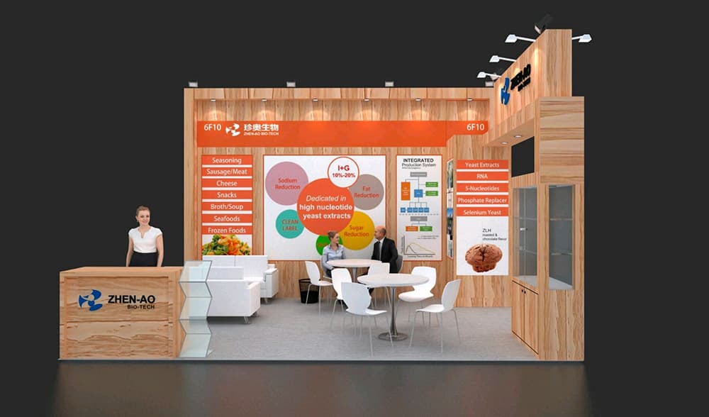 Stand Zhen-Ao sur Fi Europe : habillage bois intégral